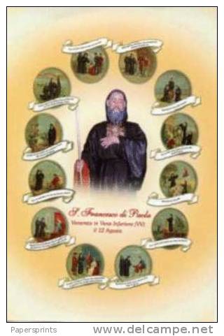 Vena Inferiore Di Vibo Valentia - Santino Formato Cartolina SAN FRANCESCO DI PAOLA - OTTIMO - Religione & Esoterismo