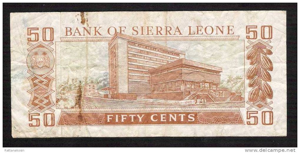 SIERRA LEONE   P4b   50  CENTS   (1974)  PREFIX    D/4   FINE NO P.h. - Sierra Leone