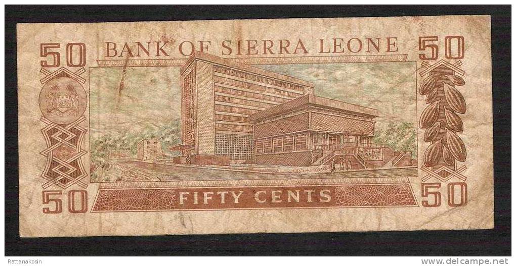 SIERRA LEONE   P4c   50  CENTS  1.7.1979  PREFIX    D/8   FINE NO P.h. - Sierra Leone