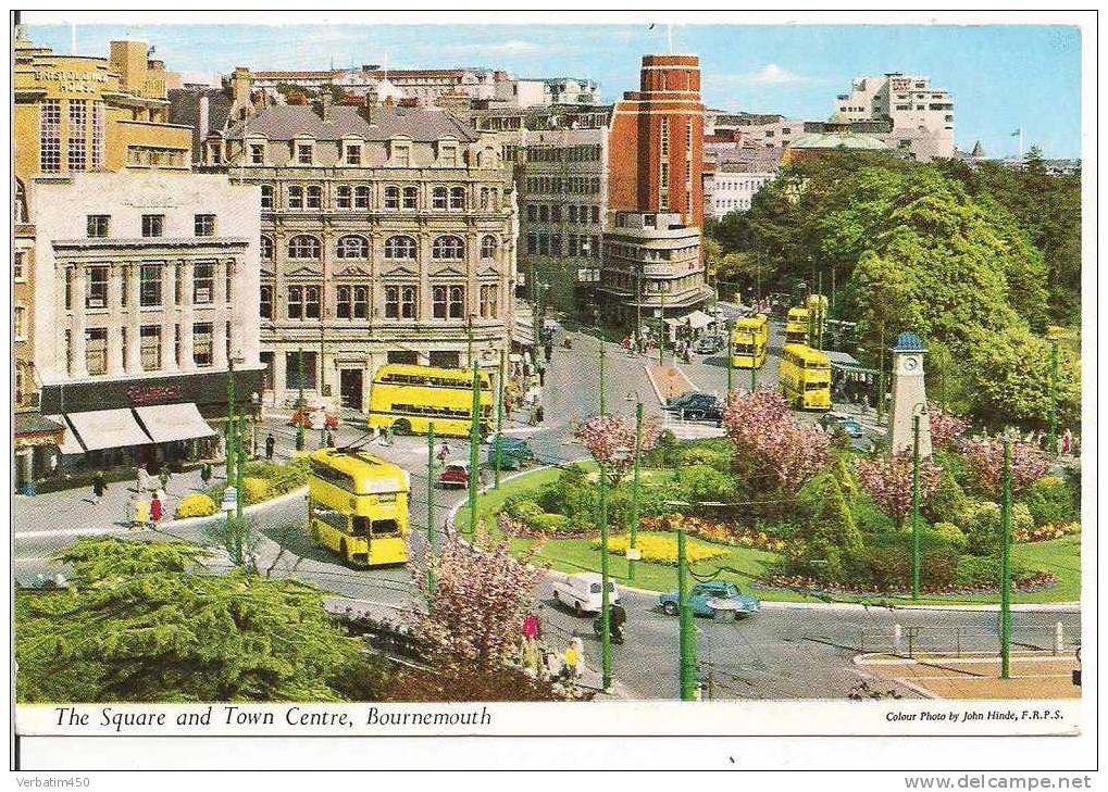 ROYAUME UNI..THE SQUARE AND TOWN CENTRE..BOURNEMOUTH...T 7c..1964..TIMBRE ENLEVE - Bournemouth (from 1972)