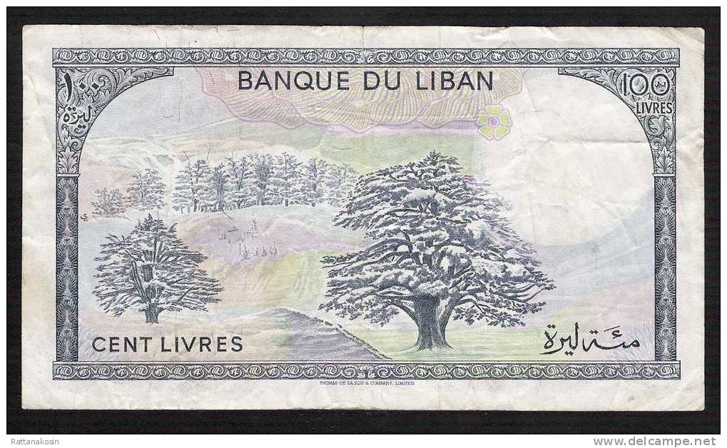 LIBAN  P66c  100  LIVRES   1985   VF - Libano