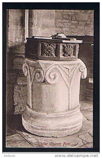 Early Postcard Toller Church Font Near Kettering Northamptonshire - Ref 454 - Northamptonshire
