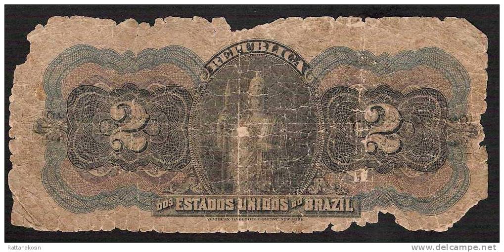 BRAZIL BRESIL  P11    2  MIL REIS   1900    **  POOR ** - Brésil