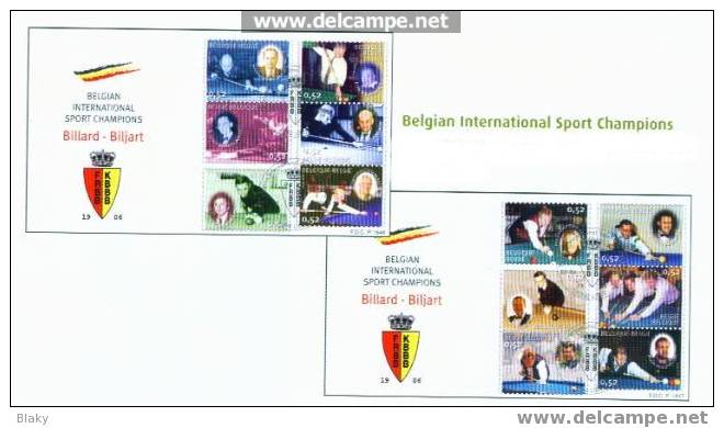 2006  DEUX FDC  BELGIAN INTERNATIONAL SPORT CHAMPIONS-----   OBLITRE A 4000-LIEGE *** 2FDC*** - 2001-2010