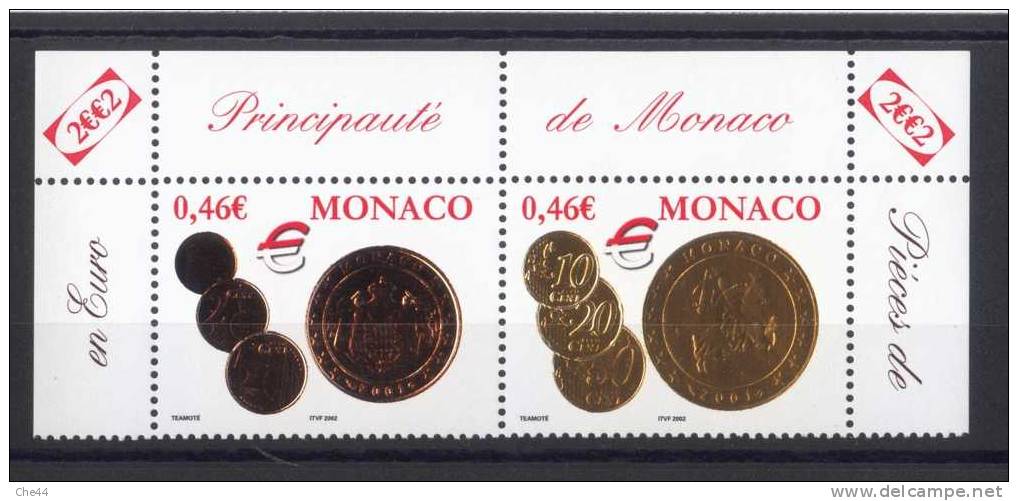 Monaco : N° 2356 Et 2357 Chez Y Et T. - Monnaies