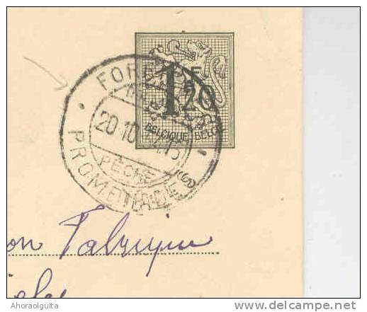 PECHE - Belgique - Entier Postal Lion FORRIERES 1954 - Cachet Touristique PECHE PROMENADES  --  B2 / 805 - Non Classificati