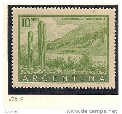 CACTUSSES - ARGENTINA - 1954/58 - II Serie De Proceres Y Riquezas Nacionales - HUMAHUACA - # 550a - Papel Nac- MINT (NH) - Cactus