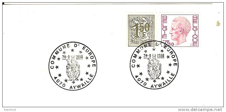 BELGIUM 1986 KING BADOUIN & LION WITH SPECIAL  POSTMARK ON CARD - Briefe U. Dokumente