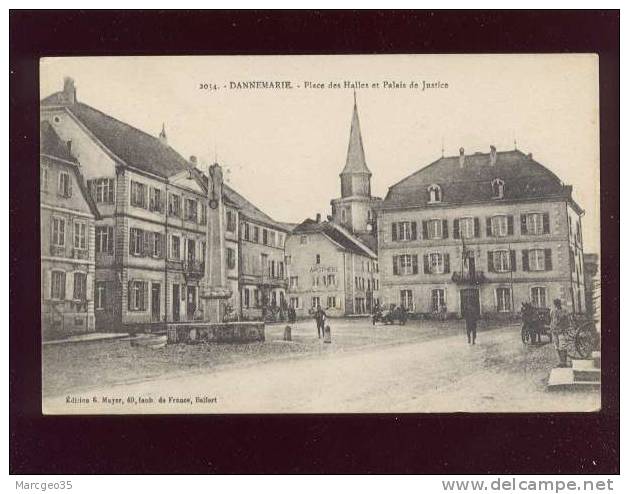 Dannemarie Place Des Halles & Palais De Justice édit.mayer N° 2034 Animée  Belle Carte - Dannemarie