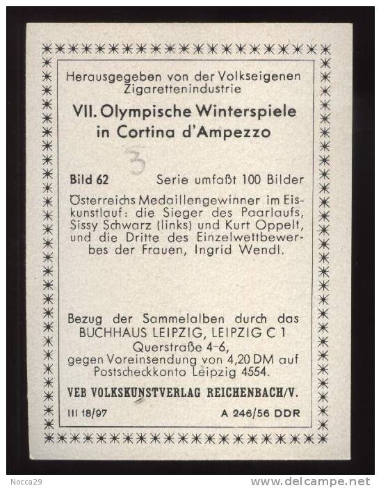 OLYMPISCHE WINTERSPIELE IN CORTINA D´AMPEZZO 1956 (62). OSTERREICH - Sonstige & Ohne Zuordnung