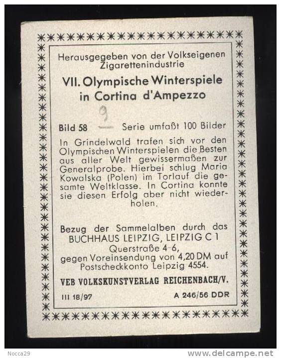 OLYMPISCHE WINTERSPIELE IN CORTINA D´AMPEZZO 1956. (58). SPIELFIGUREN - Sonstige & Ohne Zuordnung