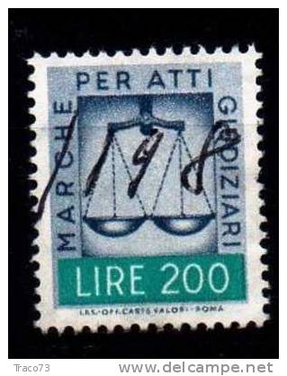 1961/ 75 - MARCHE PER REGISTRAZIONE - ATTI GIUDIZIARI -  Lire 200 - Steuermarken