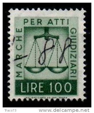 1961/ 75 - MARCHE PER REGISTRAZIONE - ATTI GIUDIZIARI -  Lire 100  R - Steuermarken