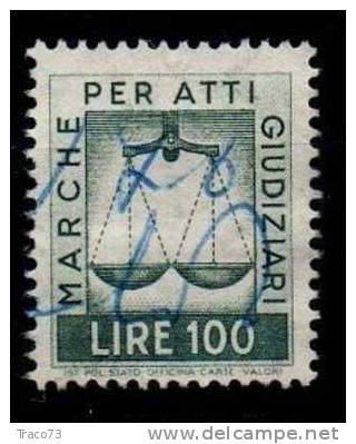 1961 - MARCHE PER REGISTRAZIONE - ATTI GIUDIZIARI -  Lire 100 - Fiscaux