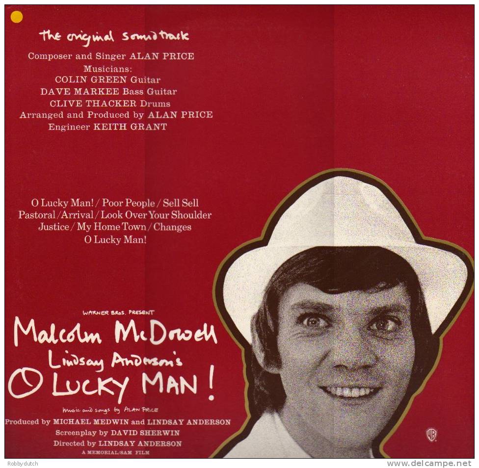 * LP *  ALAN PRICE - O LUCKY MAN! (Original Soundtrack USA 1973) - Filmmuziek