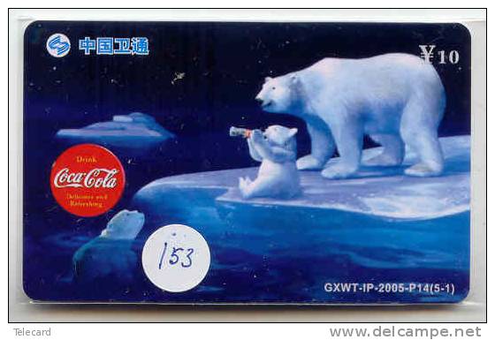 Télécarte * COCA COLA (153) PHONECARD * TELFONKARTE * COKE * ICE-BEAR * BEAR - Werbung