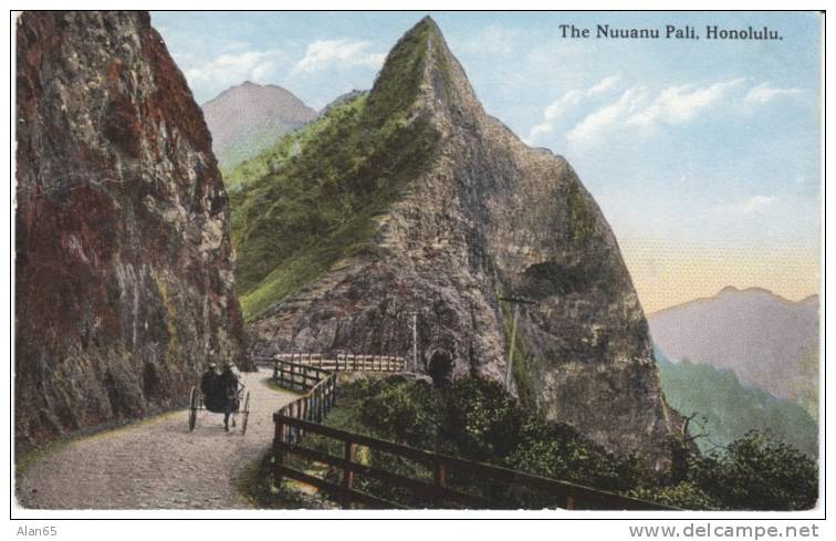 Nuuanu Pali Near Honolulu HI On 1910s Vintage Postcard - Oahu