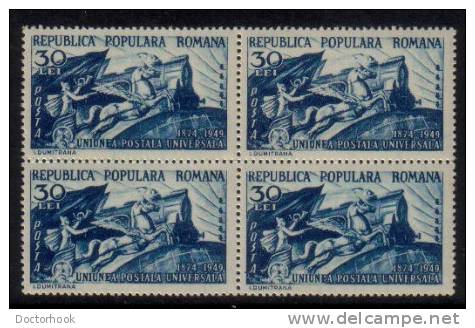 ROMANIA   Scott #  707**  VF MINT NH Blk. Of 4 - Unused Stamps