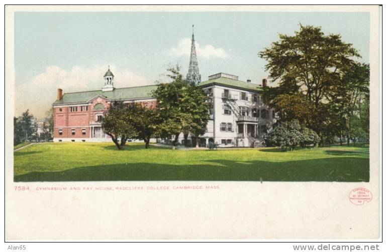 Radcliffe College Gymnasium And Fay House, Cambridge MA On Detroit Photographic Co. 1900s Vintage Postcard - Boston