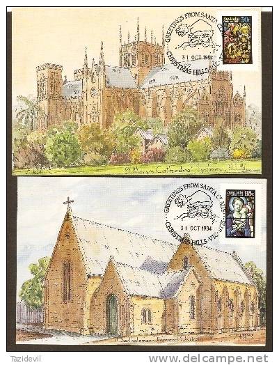 AUSTRALIA - 1984 Christmas Maximum Cards Set Of Five - Maximumkaarten