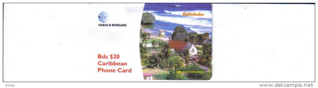 Barbados-bathsheba-(bartel)-bds$20- Caribbean Phone Card-used+1card Prepiad Free - Barbados