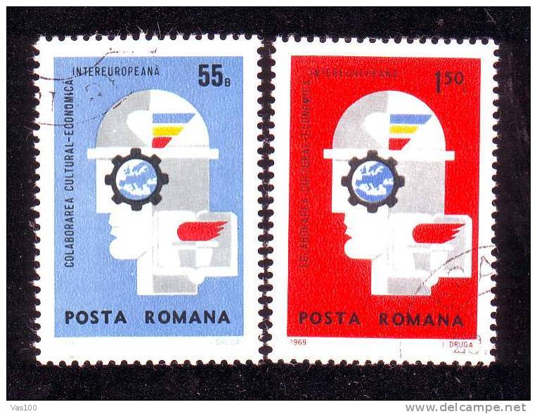 Rumänien 1969 Intereuropa, Europa, Mi.2764-65 , VFU - Gebruikt