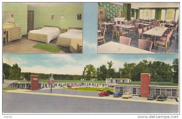 Burnside KY, Lake Cumberland, 7 Gables Motel And Restaurant On 1940s/50s Vintage Linen Postcard - Other & Unclassified