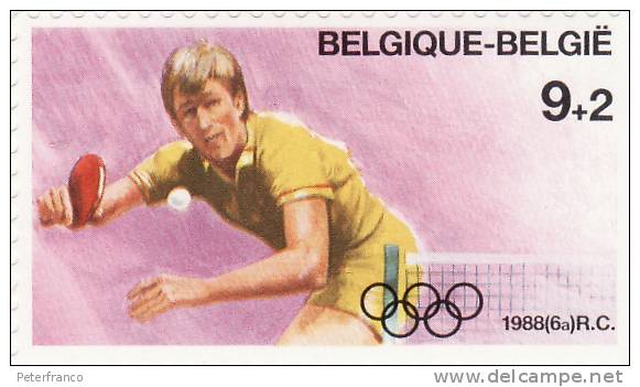 1988 Belgio - Olimpiadi Di Seul - Tennis Tavolo