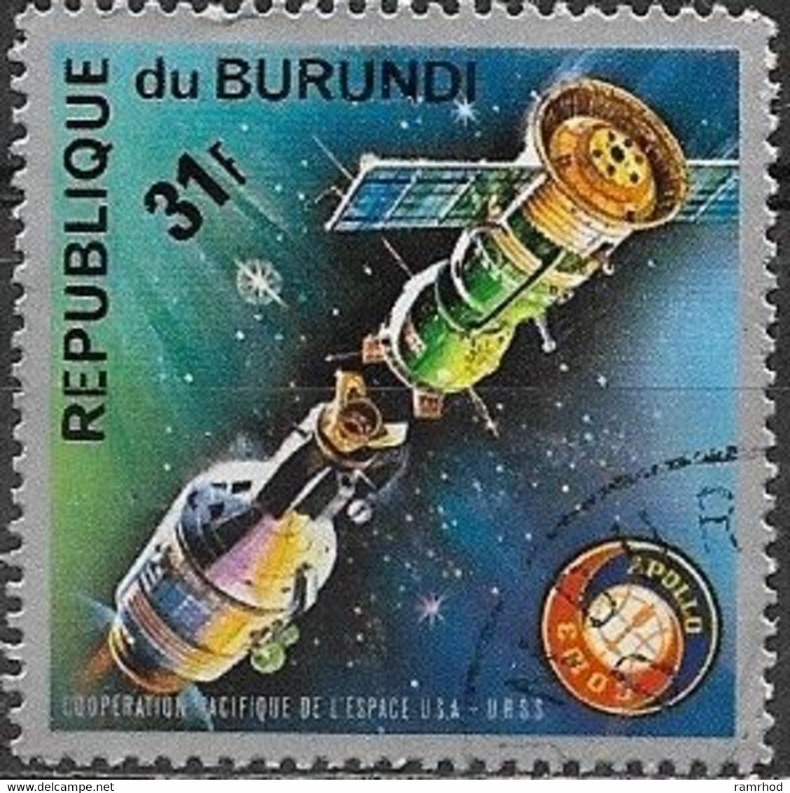 BURUNDI 1975 Apollo–Soyuz Space Project -  31f. - Apollo Third Stage Separation FU - Gebraucht