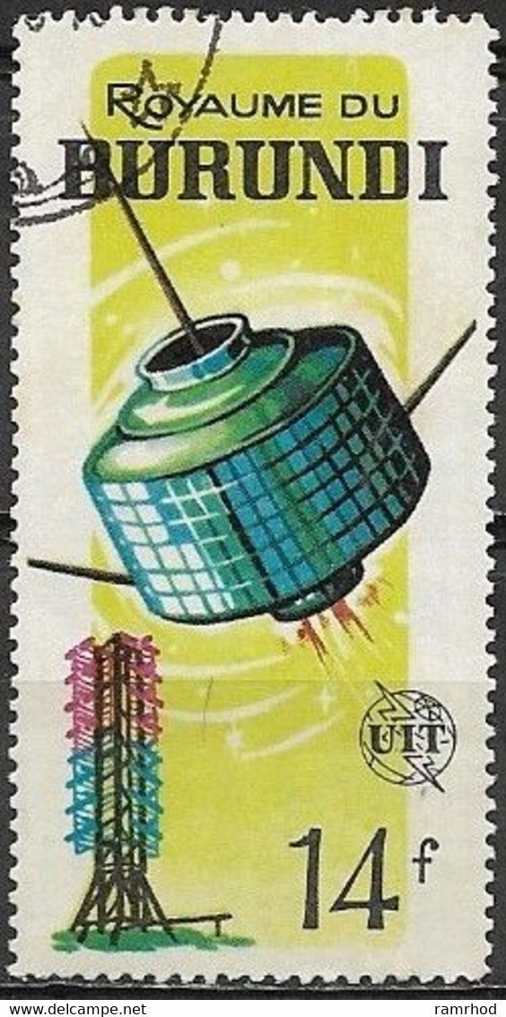 BURUNDI 1965 Centenary Of ITU - 14f. - Syncom And Aerial FU - Used Stamps