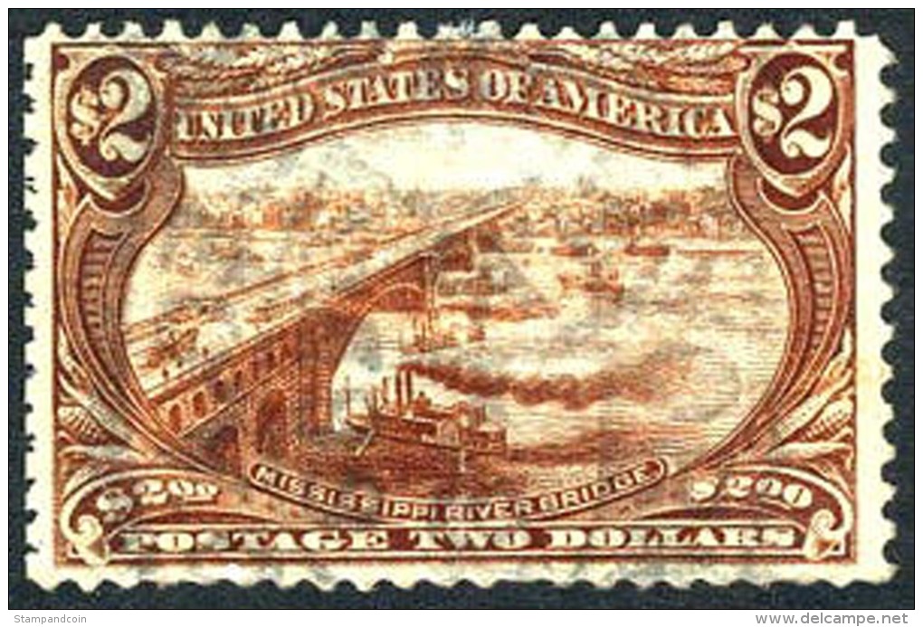 US #293 Used $2 Trans-Mississippi Of 1898 - Used Stamps