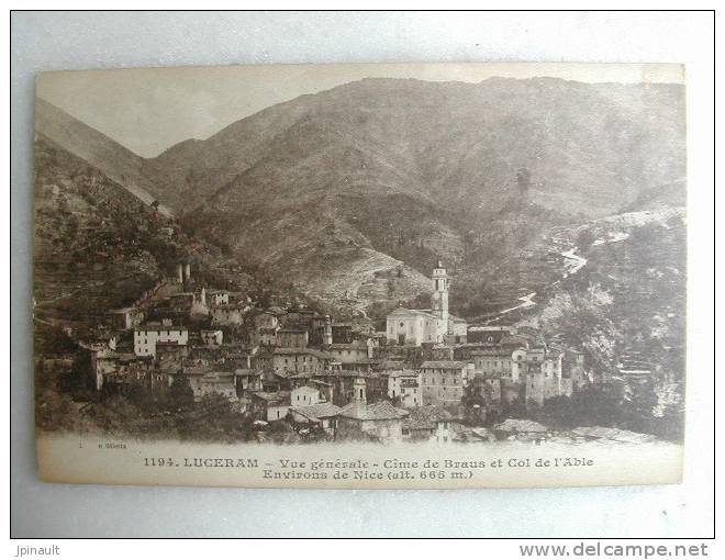 LUCERAM - Vue Générale - Cîme De Braus Et Col De L'Able - Lucéram