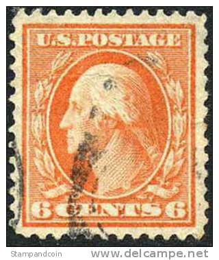 US #336 XF/SUPERB Used 6c Washington Of 1908 - Used Stamps