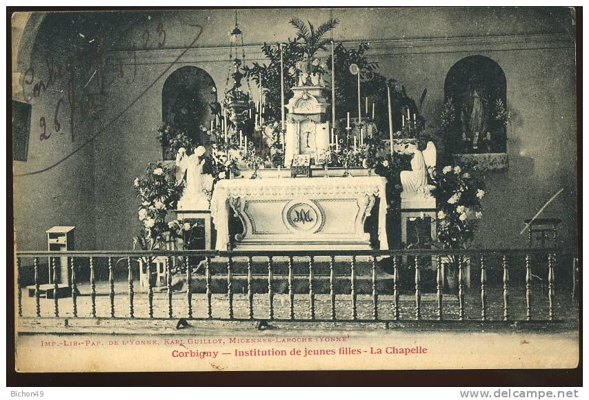 Corbigny Nièvre  Institution De Jeunes Filles Chapelle Breger 1923 - Corbigny