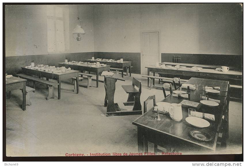 Corbigny Nièvre  Institution Libre De Jeunes Filles Réfectoire Breger - Corbigny