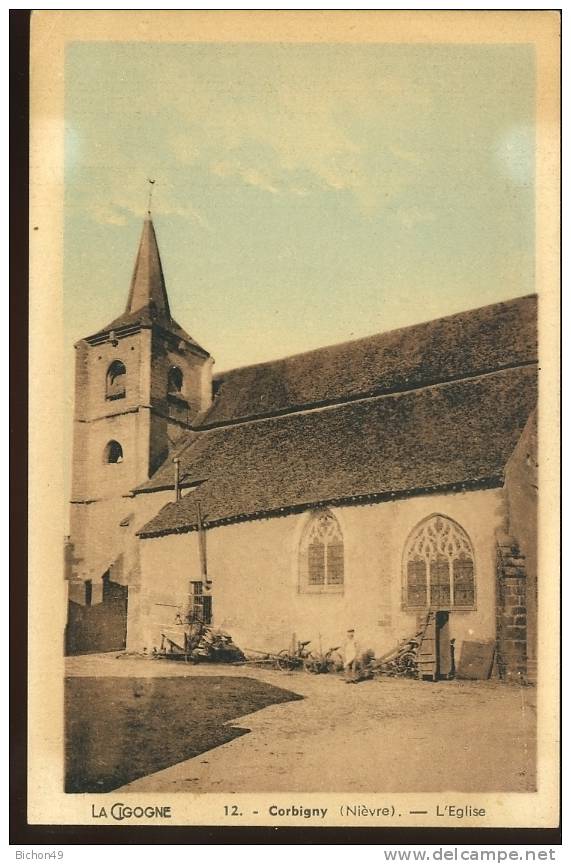 Corbigny Nièvre 12 L'église La Cigogne - Corbigny