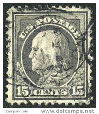 US #418 XF/SUPERB Used 15c Franklin Of 1912 - Used Stamps