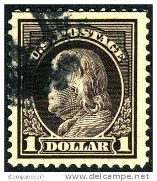 US #423 XF Used $1 Franklin Of 1912 - Used Stamps