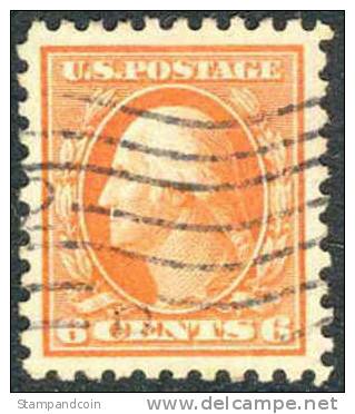 US #429 SUPERB Used 6c Washington Of 1914 - Usados