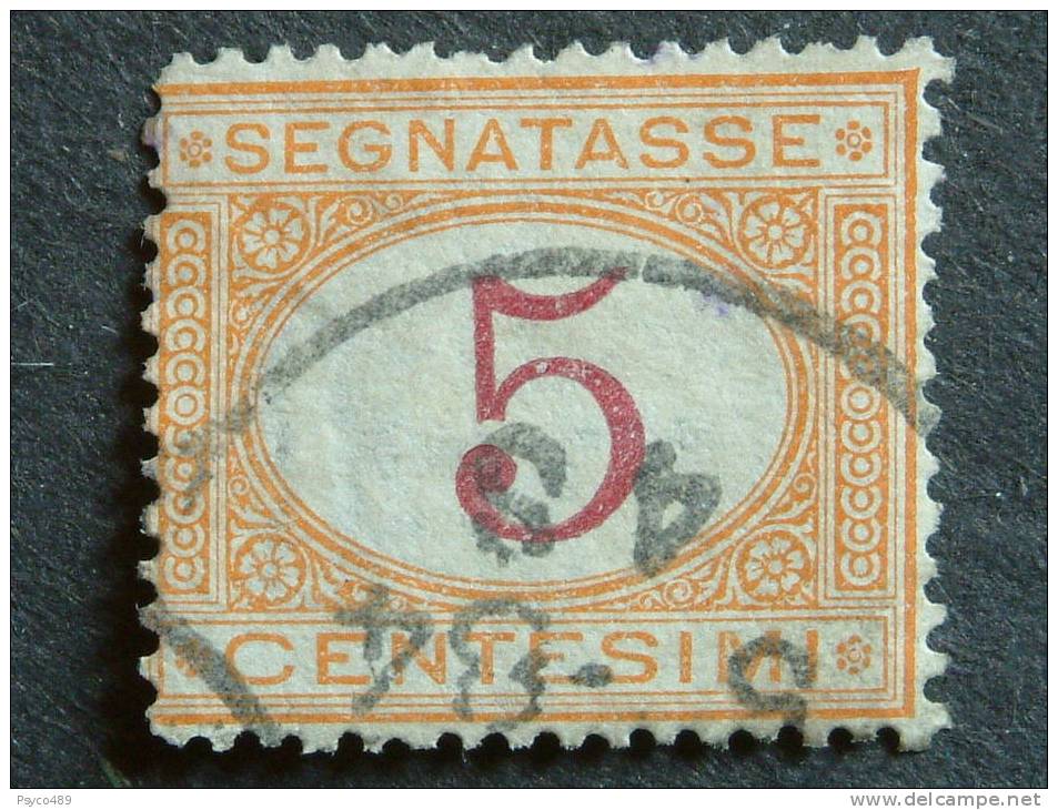 ITALIA Regno Segnatasse -1870-74- "Cifre Colorate" C. 5 US° (descrizione) - Taxe