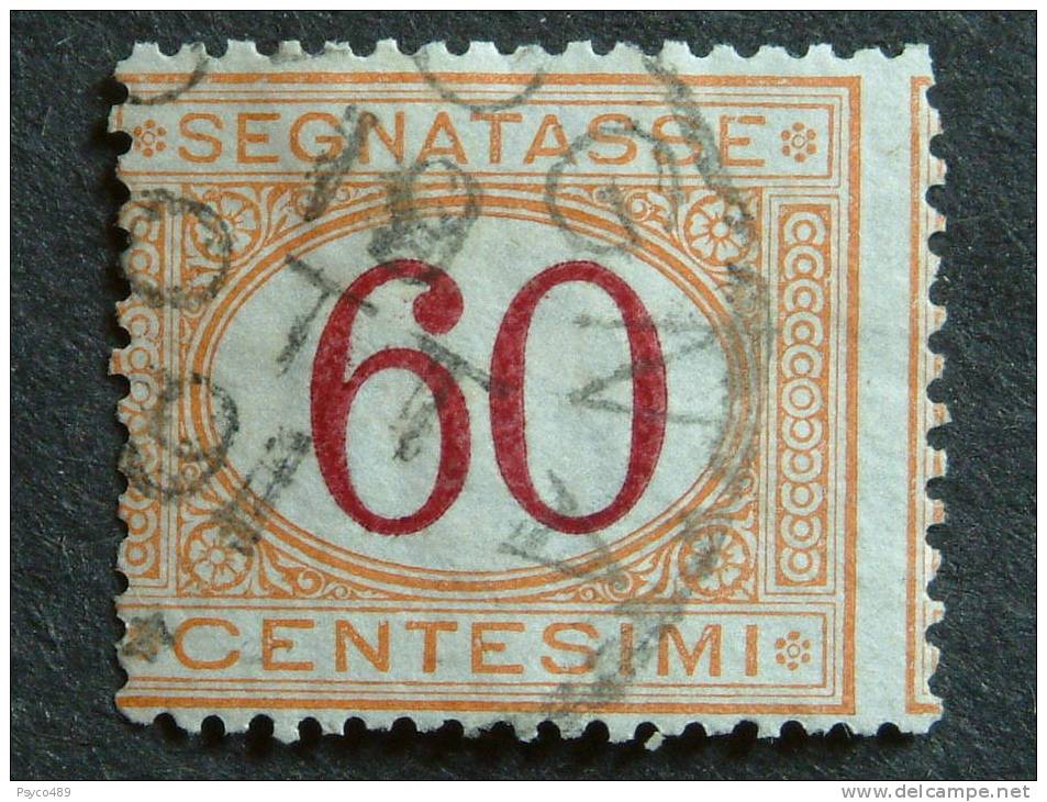 ITALIA Regno Segnatasse -1870-74- "Cifre Colorate" C. 60 US° (descrizione) - Segnatasse