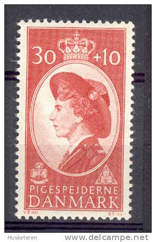 Denmark 1960 Mi. 387  30 (Ø) + 10 (Ø) Scouting Jubilee Queen Ingrid Pfadfinderjubiläum Der Königin Ingrid Scouts MNH - Unused Stamps