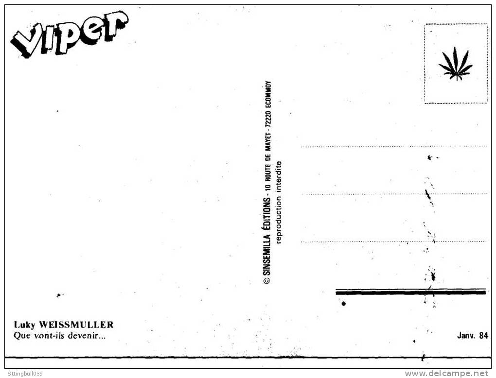 TRÈS RARE CP PUB De VIPER : Que Vont-ils Devenir..TINTIN, Haddock, Etc Dans Un Drôle D'état! Dessin De WEISSMÜLLER 1984 - Postcards