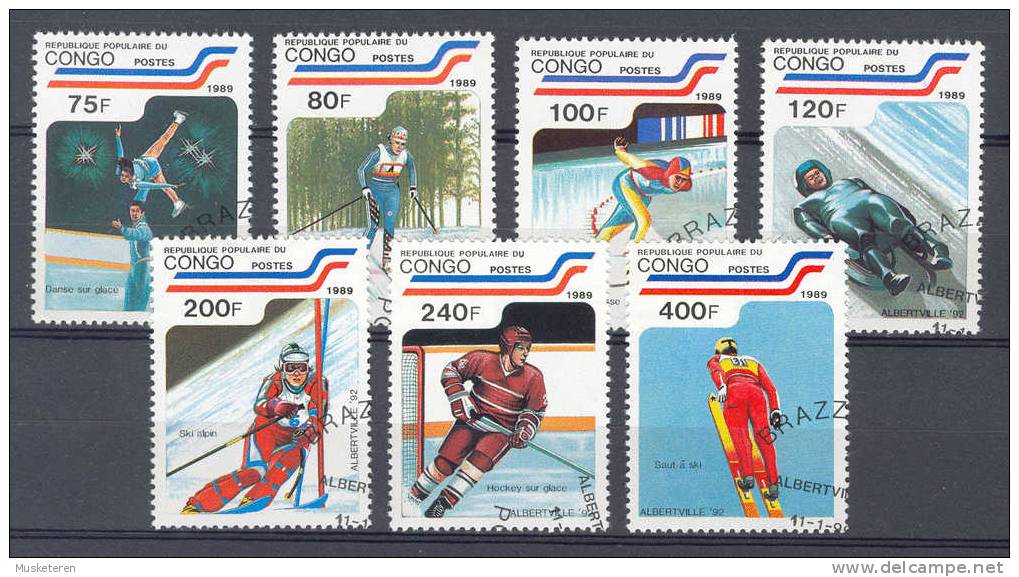 Congo Brazzaville 1989 Mi. 1162-68 Olympic Games Olympische Winterspiele Albertville €6,- - Used