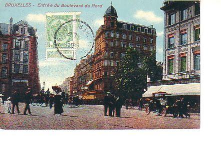 1911 Bruxelles : Entrée Du Boulevard Du Nord Colorisée, Animée - Corsi