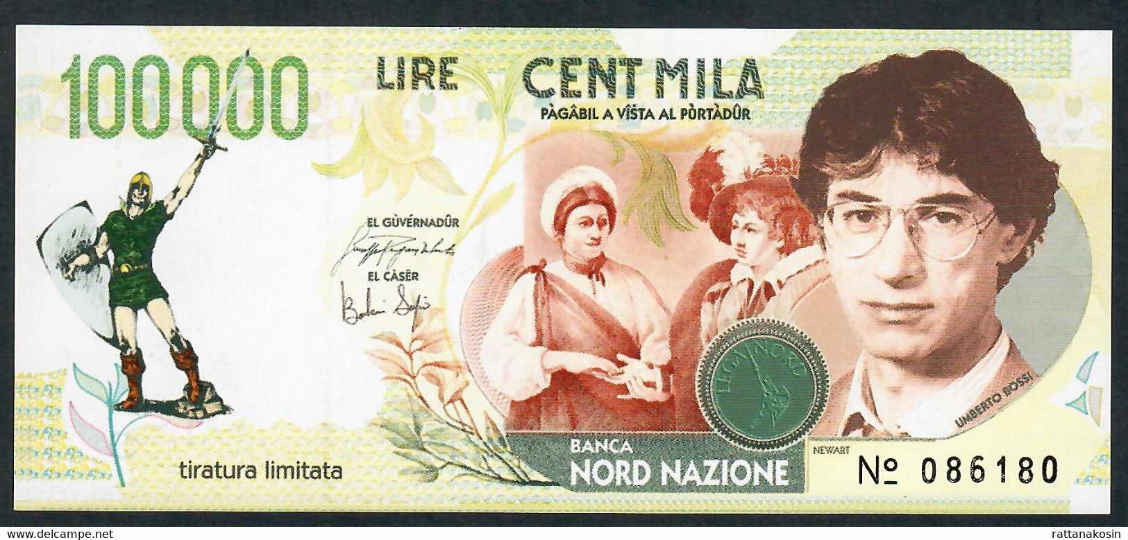 ITAY ITALIE NLP 10.000,50.000,100.000,500.000  LIRE  1996 SPECIALE SET PADANA UNC. - Autres & Non Classés