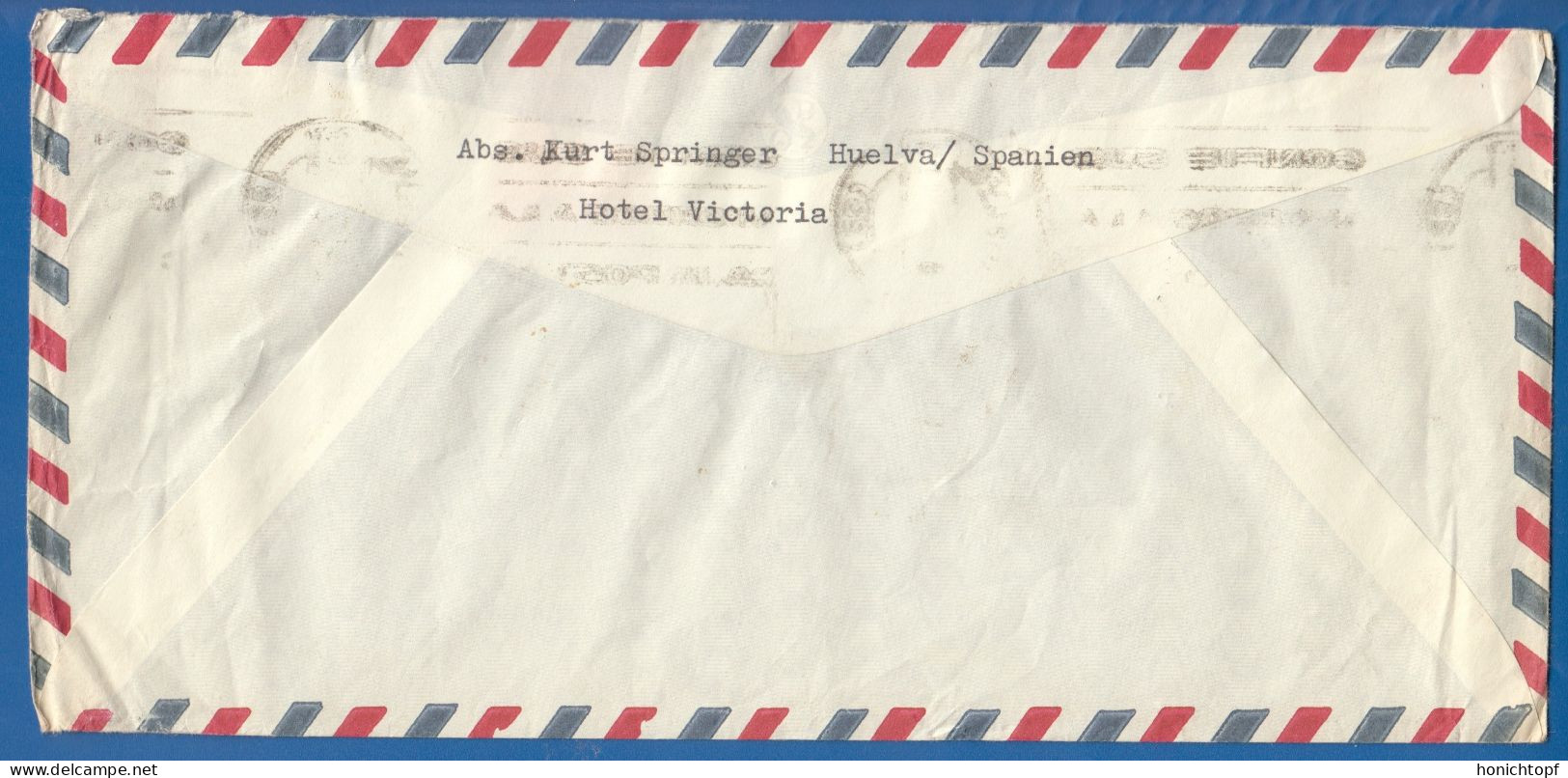 Spanien; Correo Aereo; 1965; Cover / Letter Huelva To Germany - Briefe U. Dokumente