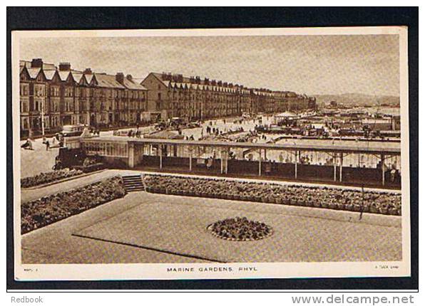 Raphael Tuck Postcard Marine Gardens Rhyl Flintshire Wales -ref 455 - Flintshire