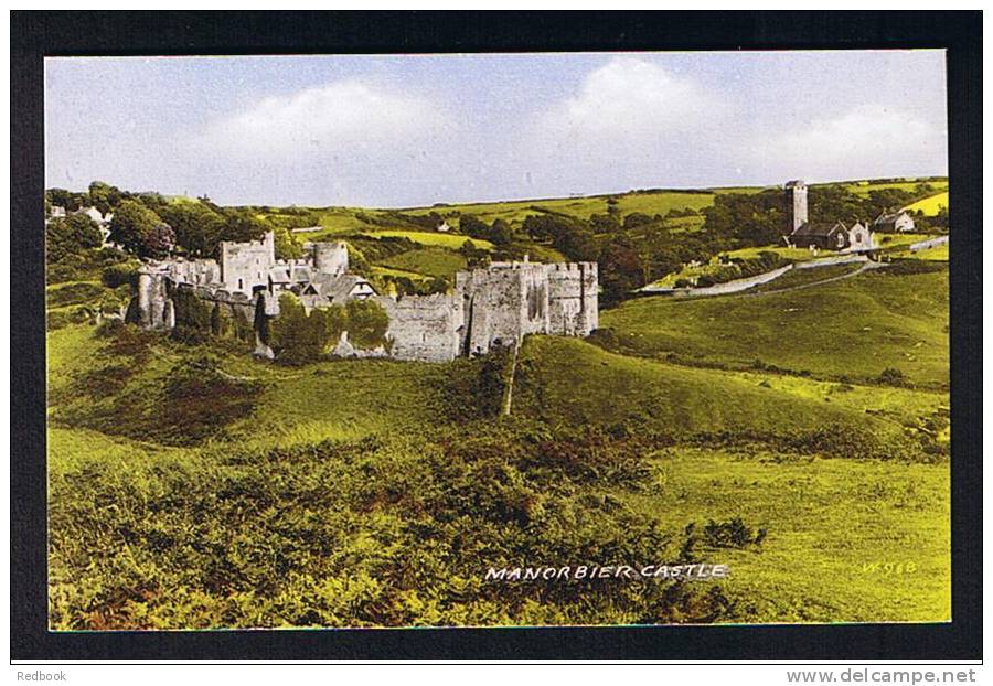 Super Postcard - Manorbier Castle Near Tenby Pembrokeshire Wales - Ref 455 - Pembrokeshire