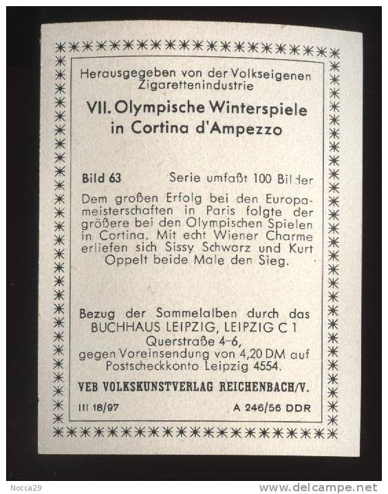 OLYMPISCHE WINTERSPIELE IN CORTINA D´AMPEZZO 1956. (63) SPIELFIGUREN - Autres & Non Classés